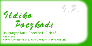 ildiko poczkodi business card
