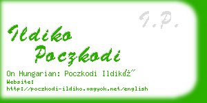 ildiko poczkodi business card